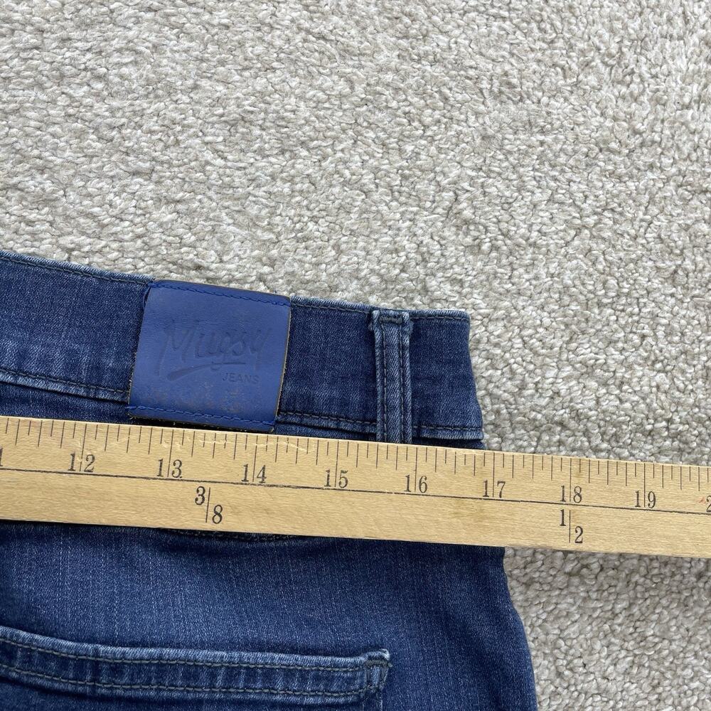 Mugsy Fultons Jeans Mens 38 x 30 Blue Dark Wash Slim Tapered Denim 58-29 - Picture 7 of 9
